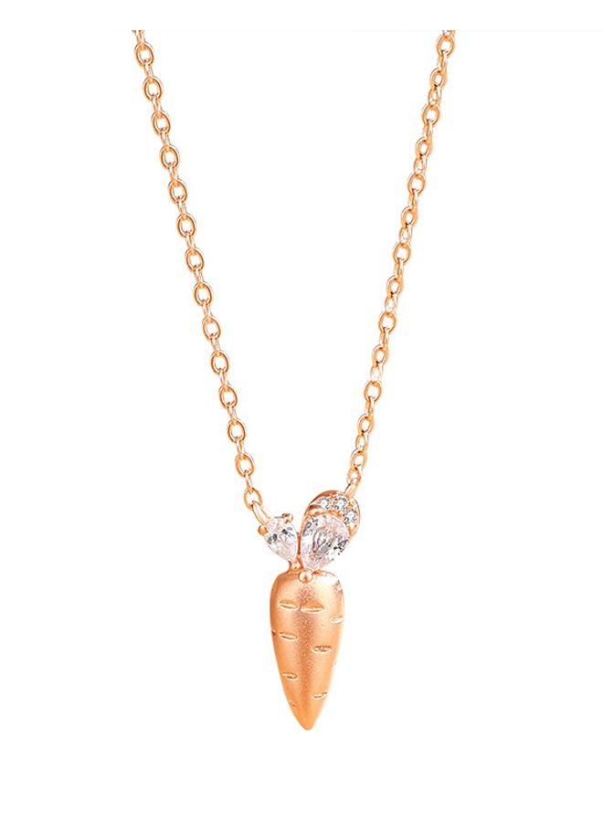 Kelesa 18K Gold Plated Ladies Necklace Original Design Sterling Silver Material Carrot Shape - Image 2