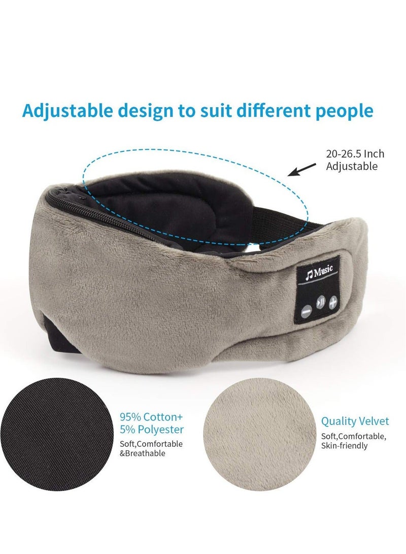Y&D Wireless Sleep Mask Headphones Bluetooth 5.0 Sleeping Eye with Gel for Cool/Warm Therapy, USB Rechargeable, Washable Handsfree Music Travel Cover Men Women - Image 4