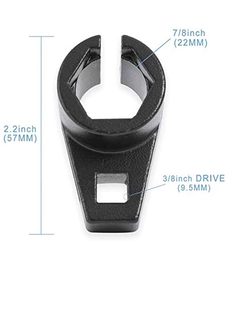 Premium Offset Oxygen Sensor Socket, 3/8-Inch Drive, 7/8-Inch (22mm) Wire Gate Accesses Sensor from The Side to Prevent Wire Damage Universal, for Most Models of Cars