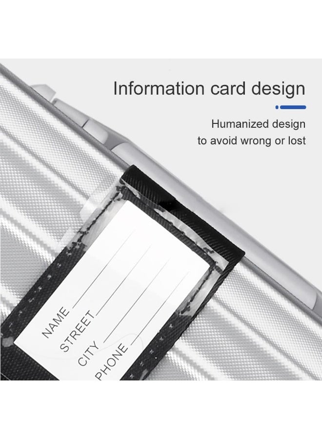 Meetion مجموعة أحزمة الأمتعة المتقاطعة مع قفل معتمد من TSA، أحزمة حقائب السفر القابلة للتعديل، بطاقات حقائب مع بطاقة تعريف، أحزمة تعبئة للحقائب، ملحقات السفر (كاكي، 1 قطعة) - Image 3