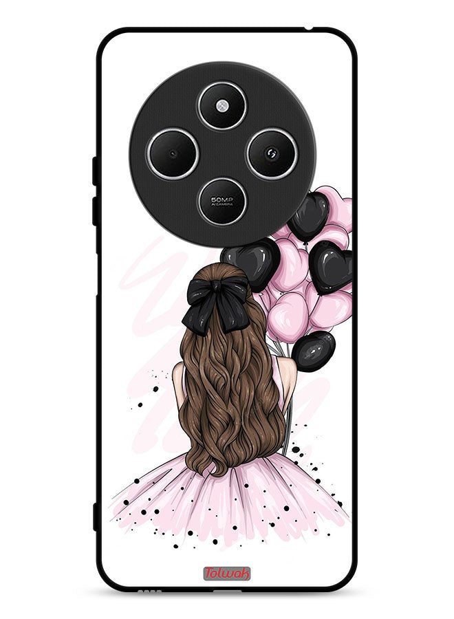 Tolwak Xiaomi Redmi 14C 4G Protective Case Cover Holding Balloons Girl Art - Image 1