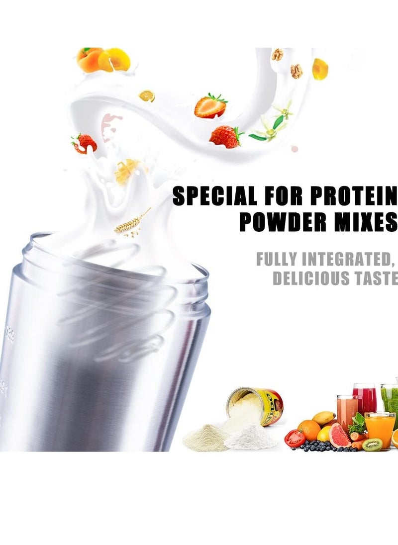 Gonice - Shaker Bottle with Wire Whisk, Protein Shaker Bottle for Protein Mixes, Stainless Steel Shaker Bottle, Metal Shaker Bottle,Large Shaker Bottle 750ml - Image 1