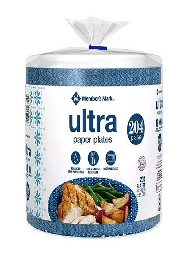 Members Mark Member Mark Ultra Dinner Paper Plates (10", 204 ct.) - Image 1