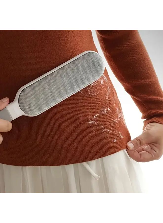 Gray Reusable Double Sided Dehair Brush For Clothes Sofas Furniture Carpets - Image 3