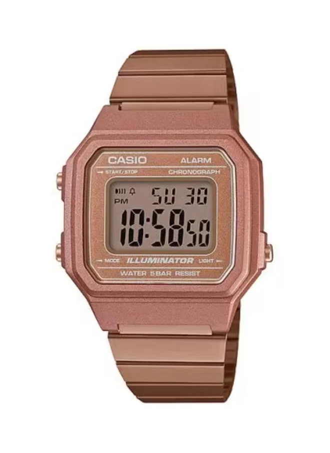 CASIO Men's Digital Display Watch With Rose Gold Stainless Steel  Strap - B650WC-5A