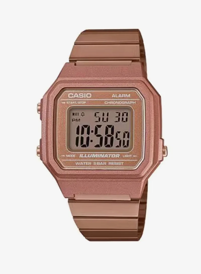 Casio Men's Digital Display Watch With Rose Gold Stainless Steel  Strap - B650WC-5A