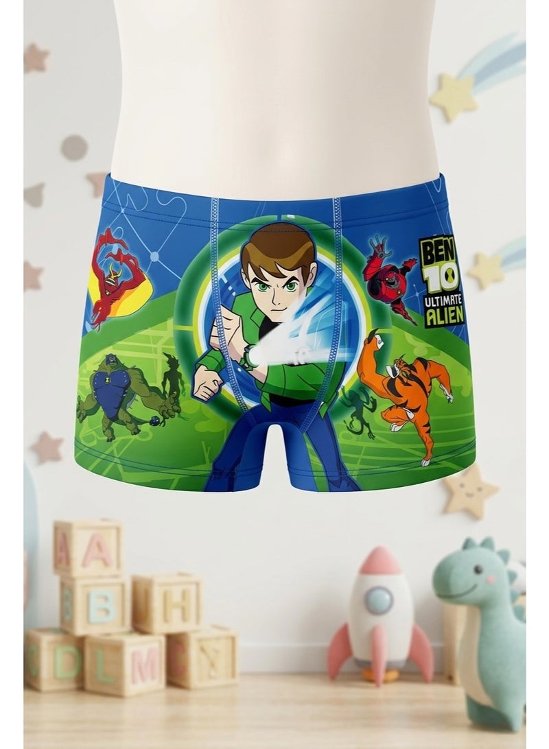 Boys'  Ultimate Alien Printed Boxer Briefs with Soft Elastic Waistband - Image 2