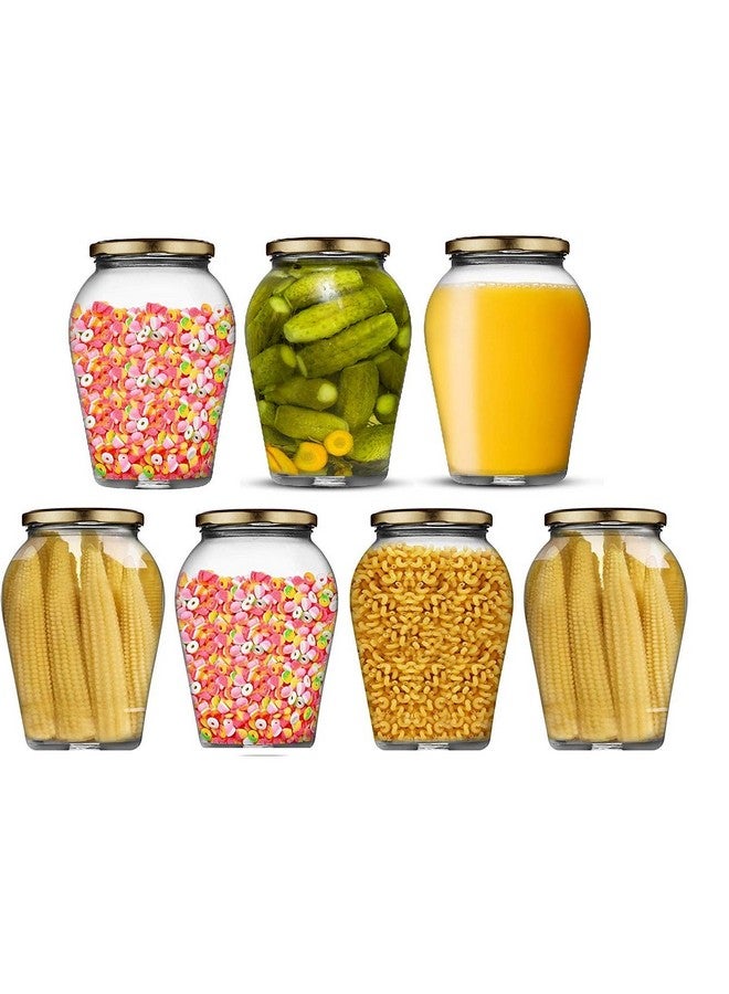 Ash & Roh® Big pot glass jar Kitchen Storage Glass Jars & Containers With Airtight Metal Lid - (1000 ML /1 LTR /1 KG) - SET OF (4) - Image 5