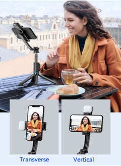 LEOKOR 42" Selfie Stick Tripod with Fill Light,Extendable All-in-1 Phone Tripod Stand with Remote/Phone Holder/Cell Phone Tripod Stand,for Taking Selfie Photo /Videos /Vlog During Travel  - Image 5