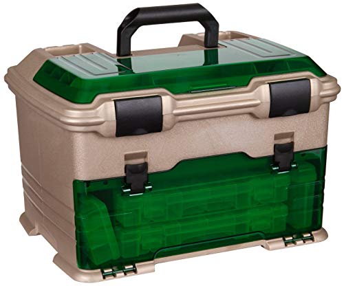 Flambeau Outdoors T5 Multiloader Tackle Box Fishing Organizer with Tuff Tainer Boxes Included GreenGold - Image 1