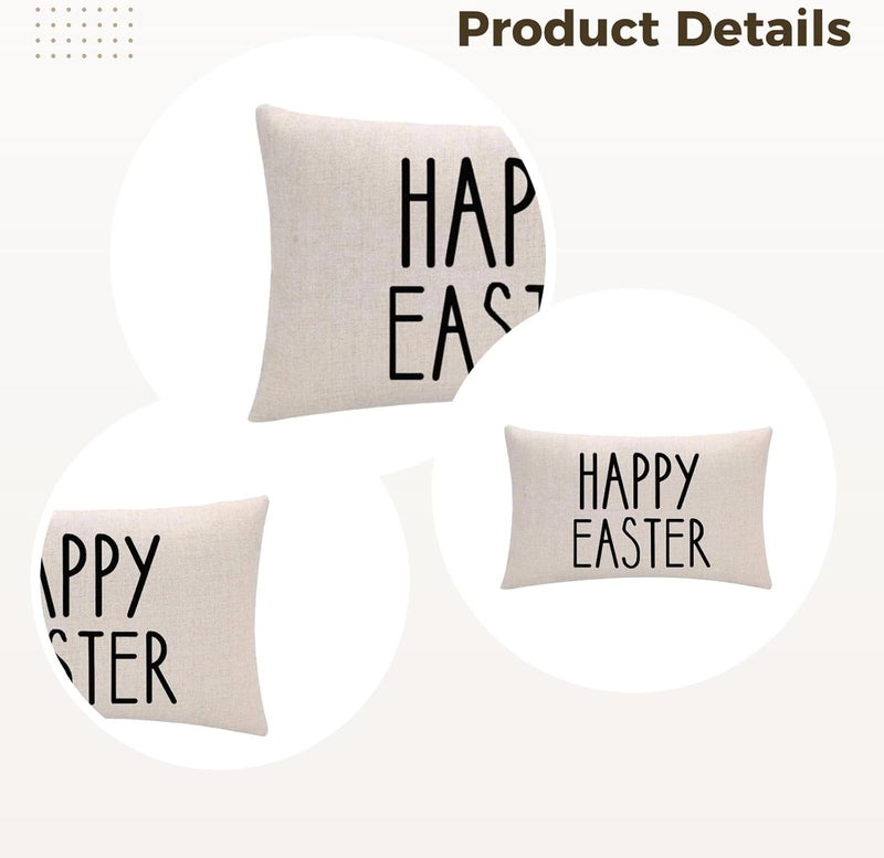 2 Easter Bunny Pillows: Linen Cushions, Home and Car Decor - Image 5