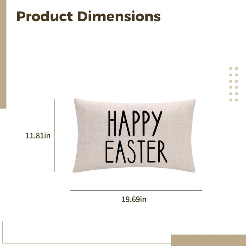 2 Easter Bunny Pillows: Linen Cushions, Home and Car Decor - Image 4