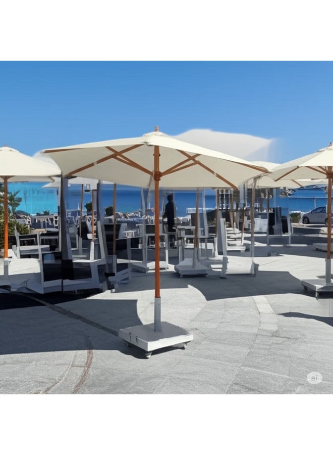 بين تو جو مظلة قطر 3 أمتار بقاعدة من الجرانيت و العجل - قابلة للطي - Image 4