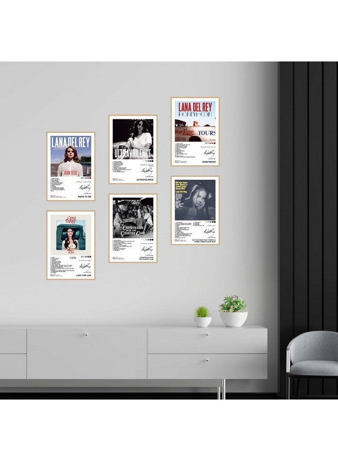 CodersParadise Lana Del Rey Music Album Posters - Pack Of 6 | 8 x 12 Inches (A4 Size) Art Wall Posters | Glue Dots Included | Aesthtetic Wall Art For Bedroom, Living Room And Office - Image 3