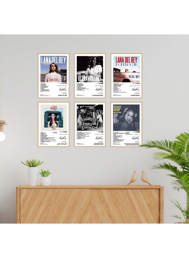 CodersParadise Lana Del Rey Music Album Posters - Pack Of 6 | 8 x 12 Inches (A4 Size) Art Wall Posters | Glue Dots Included | Aesthtetic Wall Art For Bedroom, Living Room And Office - Image 2