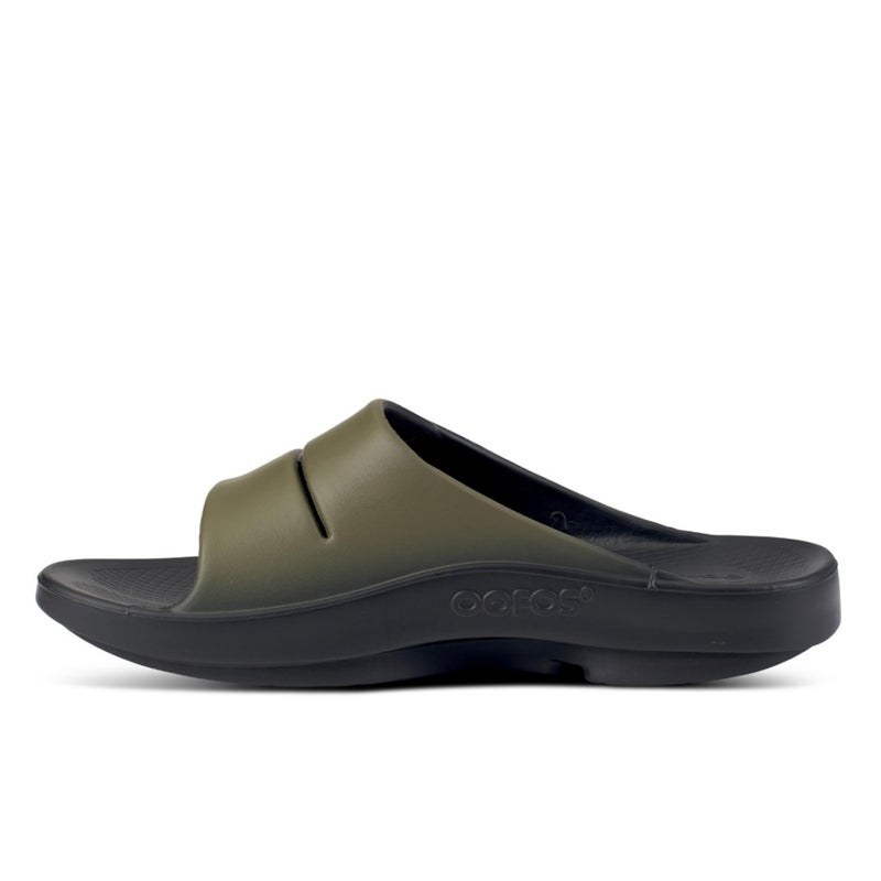 OOFOS OOahh Sport Recovery Slide, Tactical Green - Womenâ€™s Size 12, Menâ€™s Size 10 - Image 4