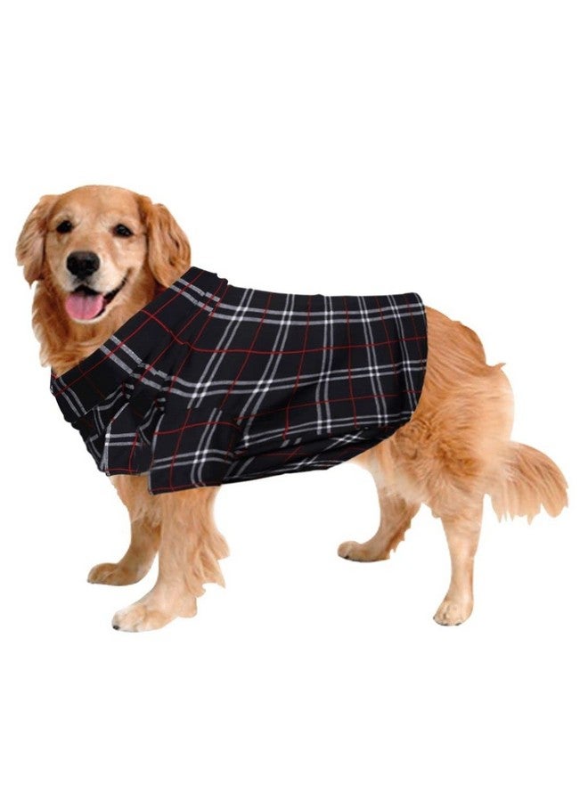 Sage Square Funky Soft Material Dog Shirt | Cool/Funky Print Pet | Soft Light Weight | Comfortable & Breathable Dog Clothing | Trendy Vest Outfit (Large - 22 Inch) (Black Check Print) - Image 1