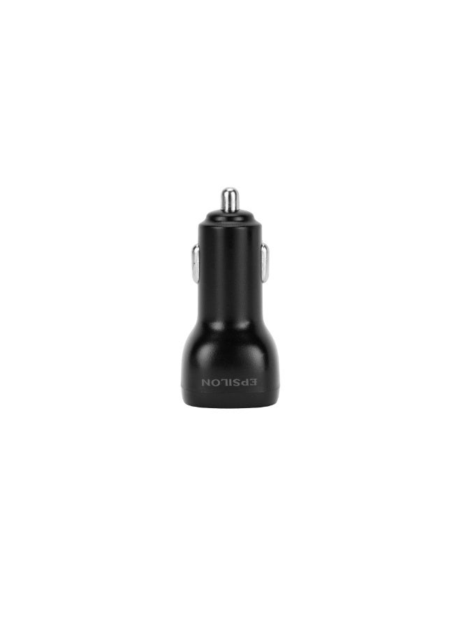 Epsilon Epsilon Car Charger- 38W Max PD and QC 3.0 Dual Port, Power Delivery, Quick Charge/ with Blue LED Indicator, 12V-32V Input, Compact and Durable/EPSCC243 | Black - Image 5