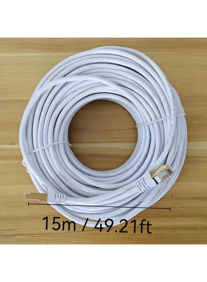 Cat6 Ethernet Cable 49 21ft Shielded Gold Plated RJ45 Connectors Coiled Design - Image 5