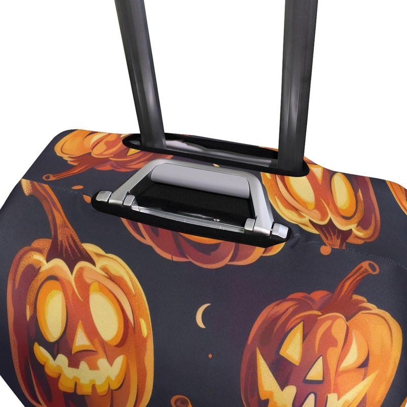 Halloween Pumpkin Luggage Cover for Suitcase, Elastic Travel Protector with Zipper, Washable Anti-Scratch Dustproof Luggage Sleeve Fits 29-32 Inch - Image 4