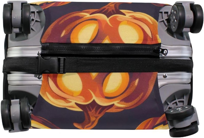 Halloween Pumpkin Luggage Cover for Suitcase, Elastic Travel Protector with Zipper, Washable Anti-Scratch Dustproof Luggage Sleeve Fits 29-32 Inch - Image 3