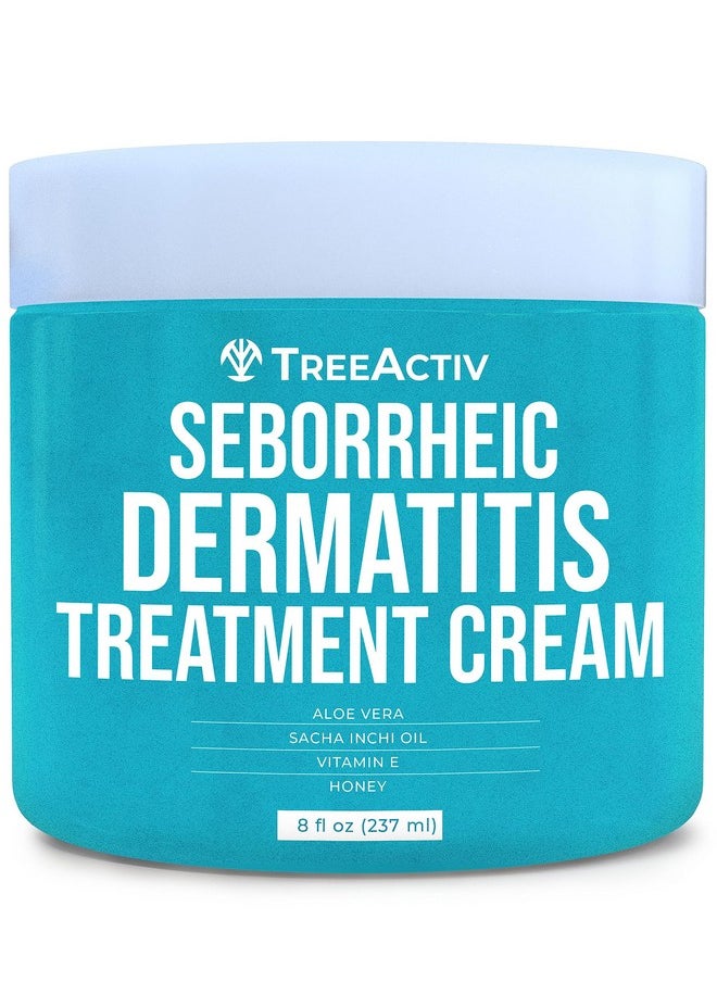 TreeActiv - Seborrheic Dermatitis Cream 8Oz Psoriasis Cream For Face And Body Hydrating Seborrheic Dermatitis Treatment Eczema Psoriasis Cream For Scalp Dry Skin Lotion And Body Cream 500+ Uses - Image 1