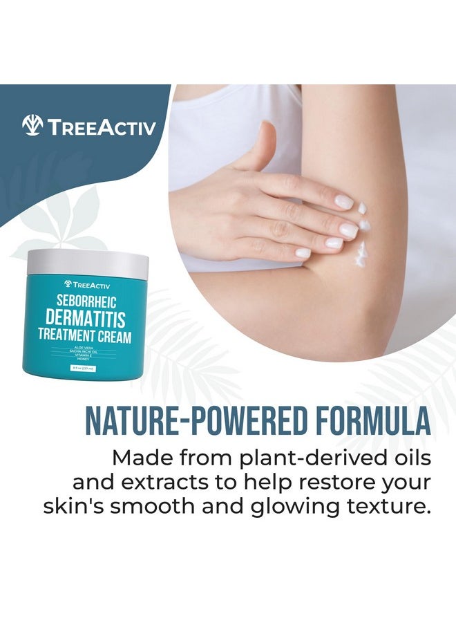 TreeActiv - Seborrheic Dermatitis Cream 8Oz Psoriasis Cream For Face And Body Hydrating Seborrheic Dermatitis Treatment Eczema Psoriasis Cream For Scalp Dry Skin Lotion And Body Cream 500+ Uses - Image 1