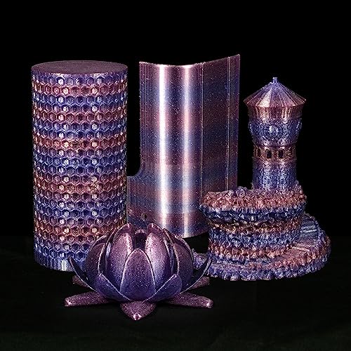 iSANMATE 3D Printer Filament Clear PLA, Multicolor Transparent Transition Glitter Filament, Gradient Purple Blue Multicolor PLA Filament, 3D Printing Filament 1KG/2.2lb, Blue Violet Galactic - Image 4
