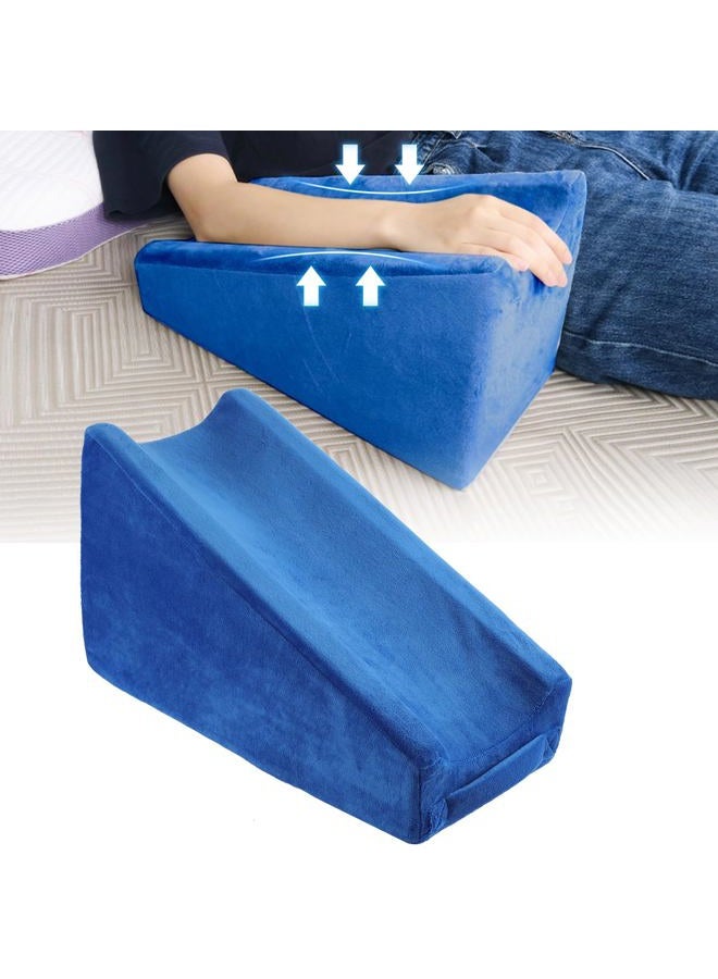 Anjetan Arm Elevator Pillow, Soft Foam Elbow Support Pillow for Bed Sores, Ergonomic Arm Rest Wedge Pillow Arm Support Sponge for Sleeping Blue - Image 1