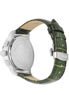 Jovial JOVIAL 9180GSLC96E Men's Leather strap Watch, 42mm, Green Dial  - Image 3
