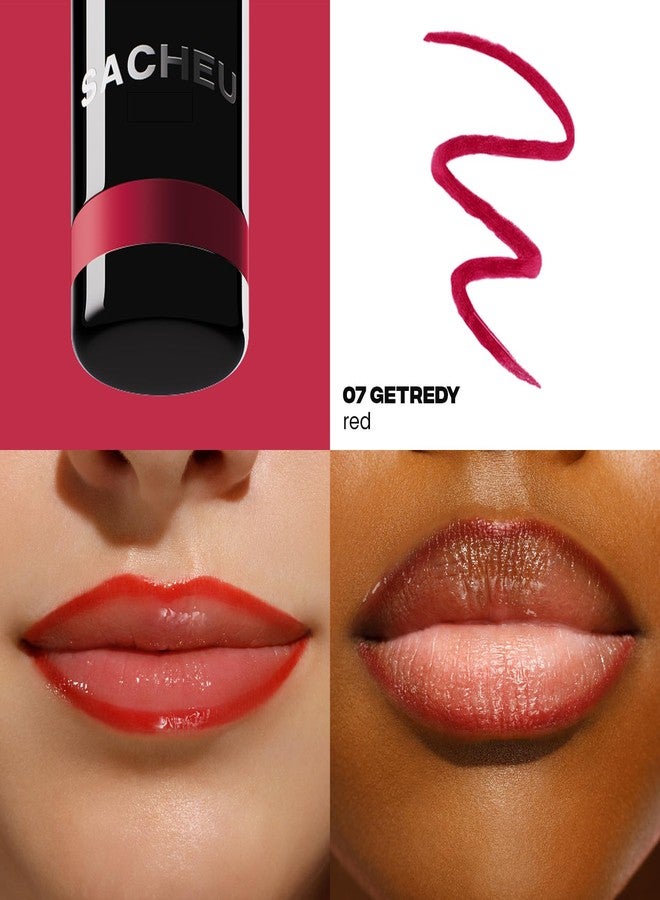 ساتيو محدد شفاه ساشيو STAY-N Peel Off Lip Stain — لون شفاه مقاوم للماء يدوم طويلاً مع حمض الهيالورونيك وفيتامين E — لمسة نهائية غير لامعة مقاومة للانتقال، نباتي وخالٍ من القسوة (getREDy) - Image 2