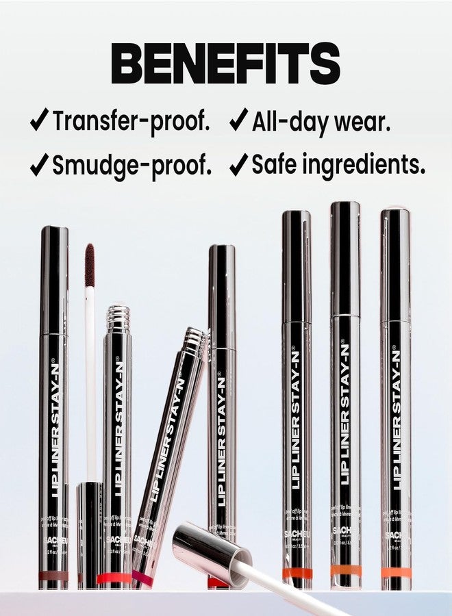 ساتيو محدد شفاه ساشيو STAY-N Peel Off Lip Stain — لون شفاه مقاوم للماء يدوم طويلاً مع حمض الهيالورونيك وفيتامين E — لمسة نهائية غير لامعة مقاومة للانتقال، نباتي وخالٍ من القسوة (getREDy) - Image 4