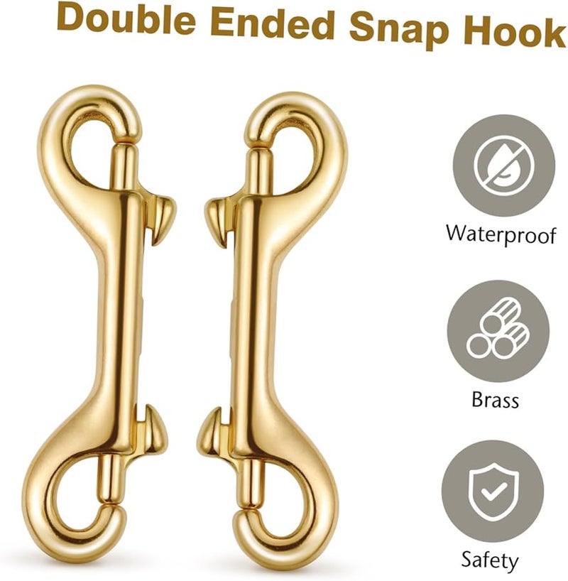 2Pcs Brass Lobster Clasp Swivel Trigger Clips for Bags Straps Leathercraft Secure Spring Loaded Gate - Image 3