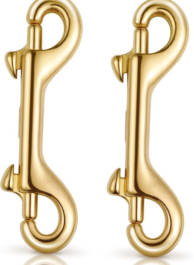 2Pcs Brass Lobster Clasp Swivel Trigger Clips for Bags Straps Leathercraft Secure Spring Loaded Gate - Image 1