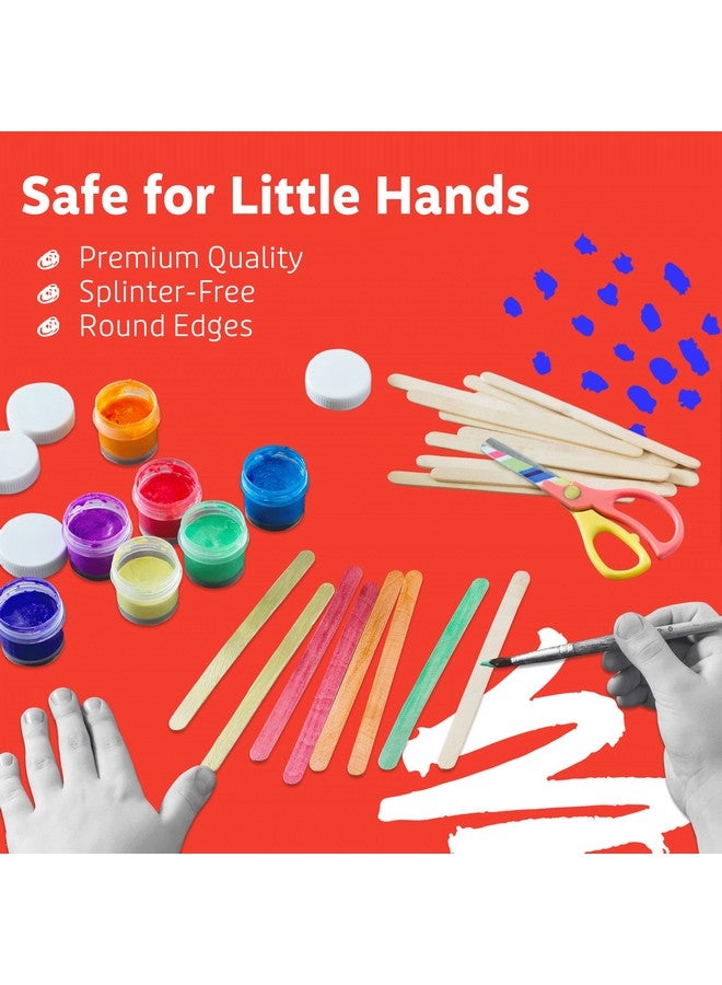 Artlicious Popsicle Sticks For Crafts 200 Pcs 4.5 Inch Wax Sticks Tongue Depressors Wood Sticks Craft Sticks Popsicle Sticks For Food Ice Cream Sticks Cakesicle Sticks - Image 4
