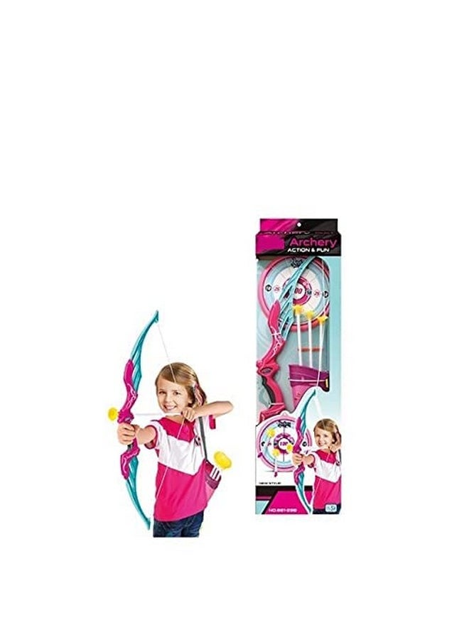Cable World World Sports Super Archery Bow And Arrow Set With Dart Target Board, Colourful With 3 Suction Cup Tip Arrows  - Image 5