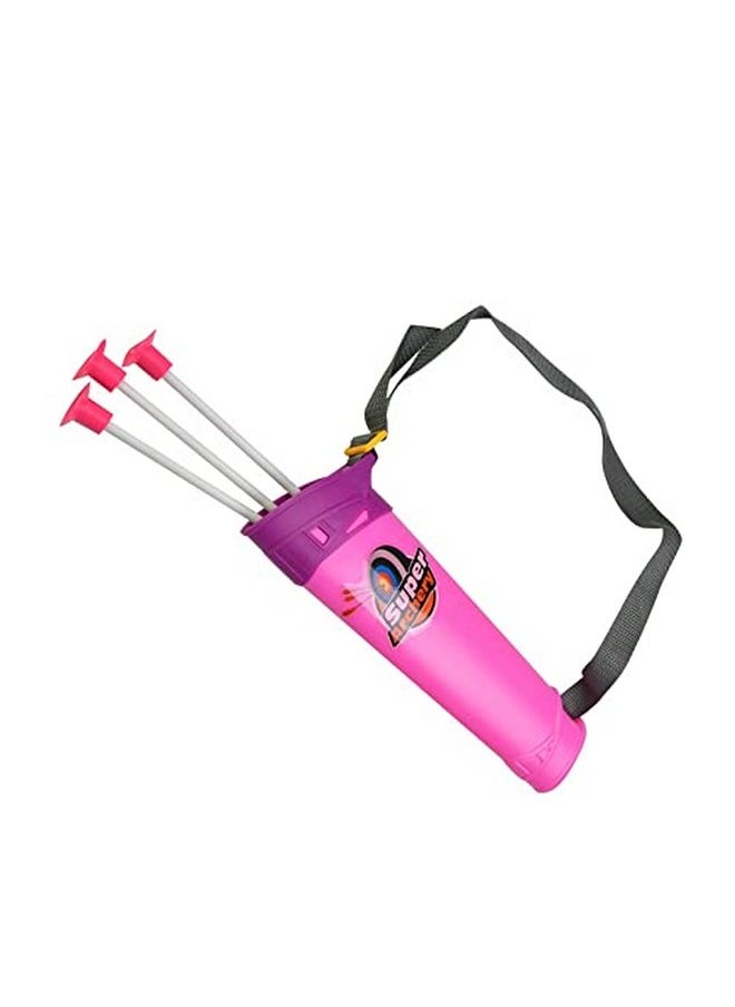 Cable World World Sports Super Archery Bow And Arrow Set With Dart Target Board, Colourful With 3 Suction Cup Tip Arrows  - Image 2