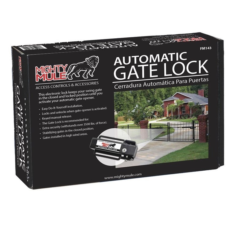 Mighty Mule Automatic Gate Lock (FM143) for Mighty Mule Automatic Gate Openers , Black - Image 2