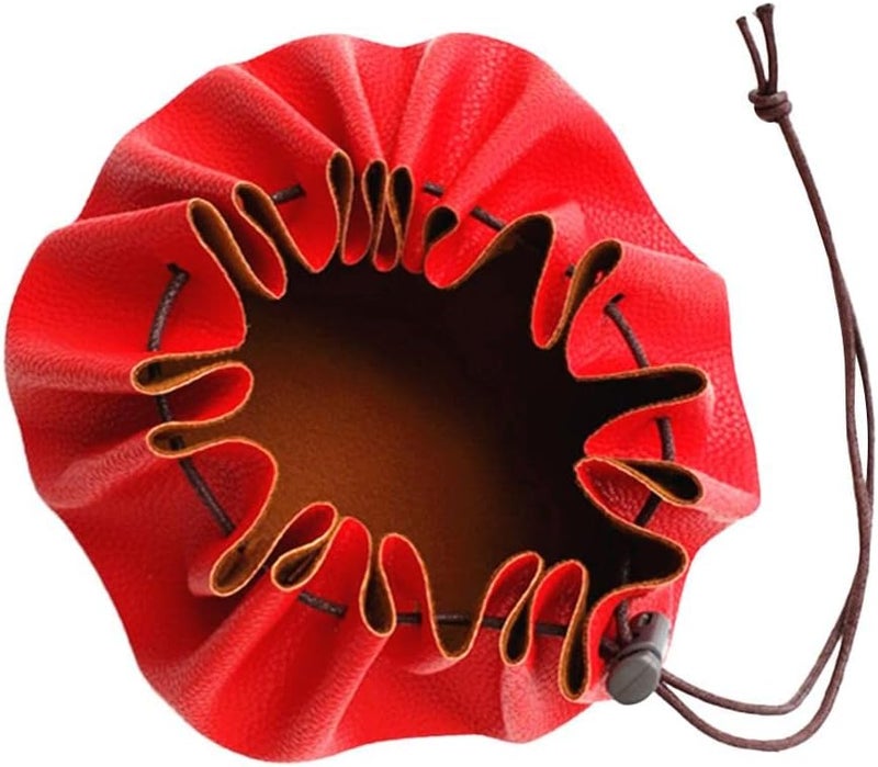 حقيبة كبيرة مقاومة للماء من جلد البولي يوريثان بسحب للخيوط للتخييم والمشي لمسافات طويلة والشاطئ باللون الأحمر - Image 2