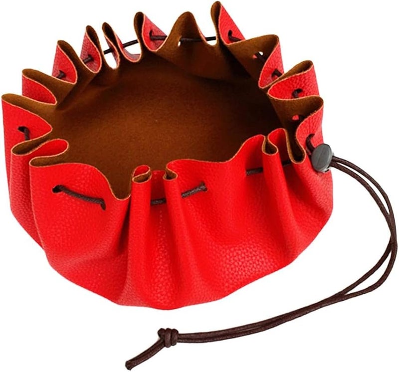 حقيبة كبيرة مقاومة للماء من جلد البولي يوريثان بسحب للخيوط للتخييم والمشي لمسافات طويلة والشاطئ باللون الأحمر - Image 4