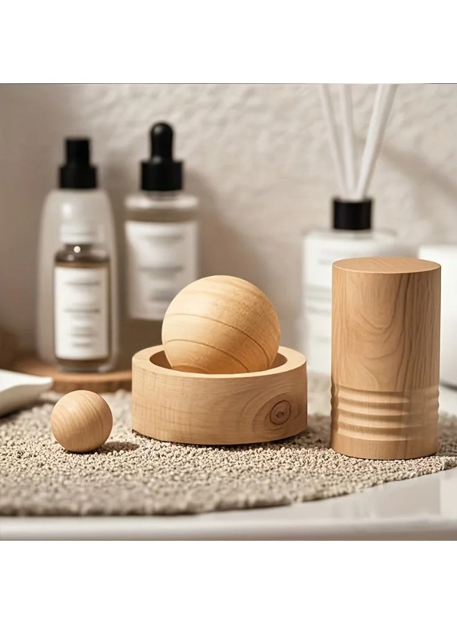 AKSONZ Premium Wooden Essential Oil Car Diffuser – Mini Natural Wood Aroma Fragrance Diffuser for Home, Office & Bedroom, Waterless and Heatless Eco-Friendly Scent Wood - Image 2
