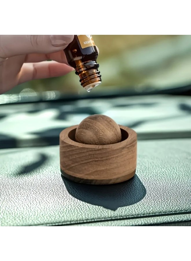 AKSONZ Premium Wooden Essential Oil Car Diffuser – Mini Natural Wood Aroma Fragrance Diffuser for Home, Office & Bedroom, Waterless and Heatless Eco-Friendly Scent Wood - Image 4