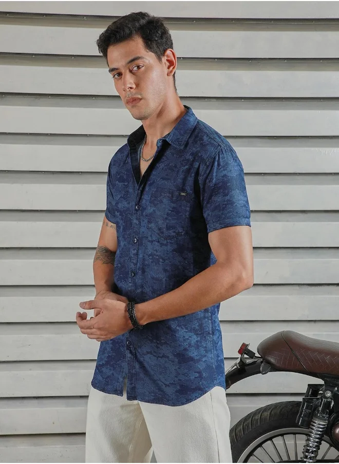 هاي ستار Men Blue Shirt