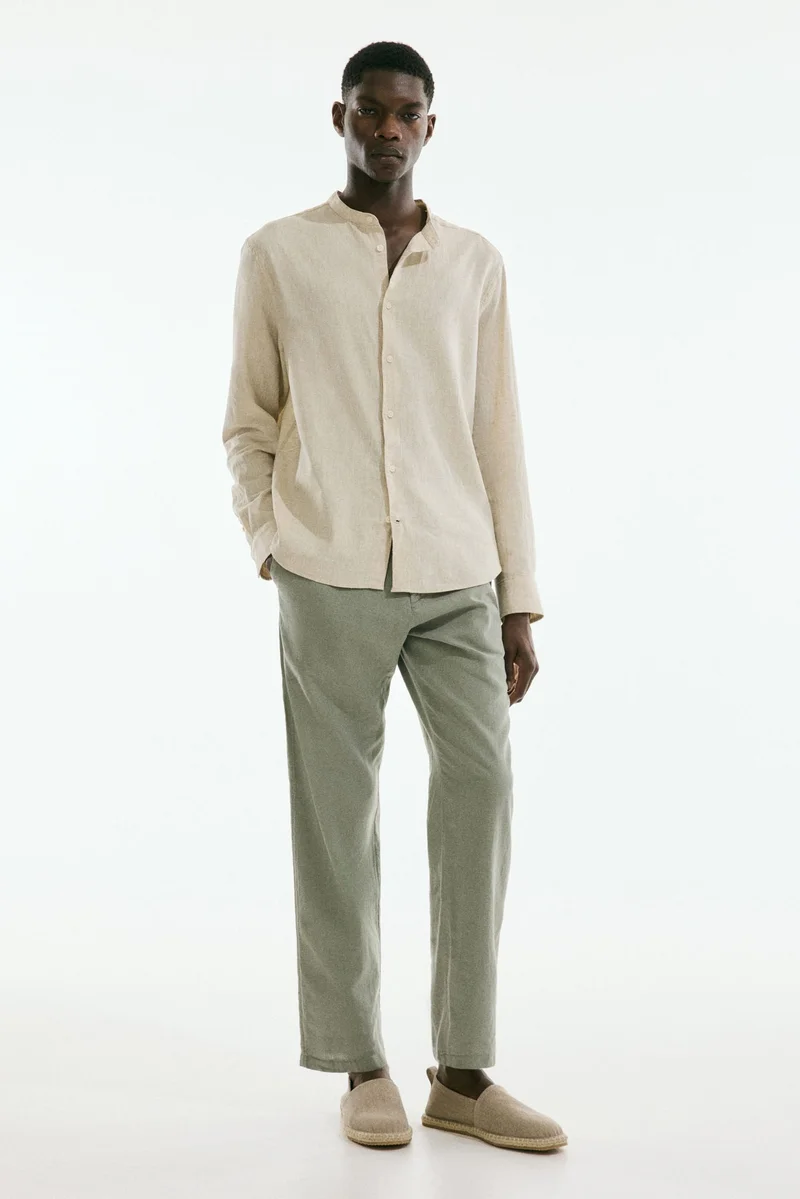H&M Regular Fit Linen-blend shirt