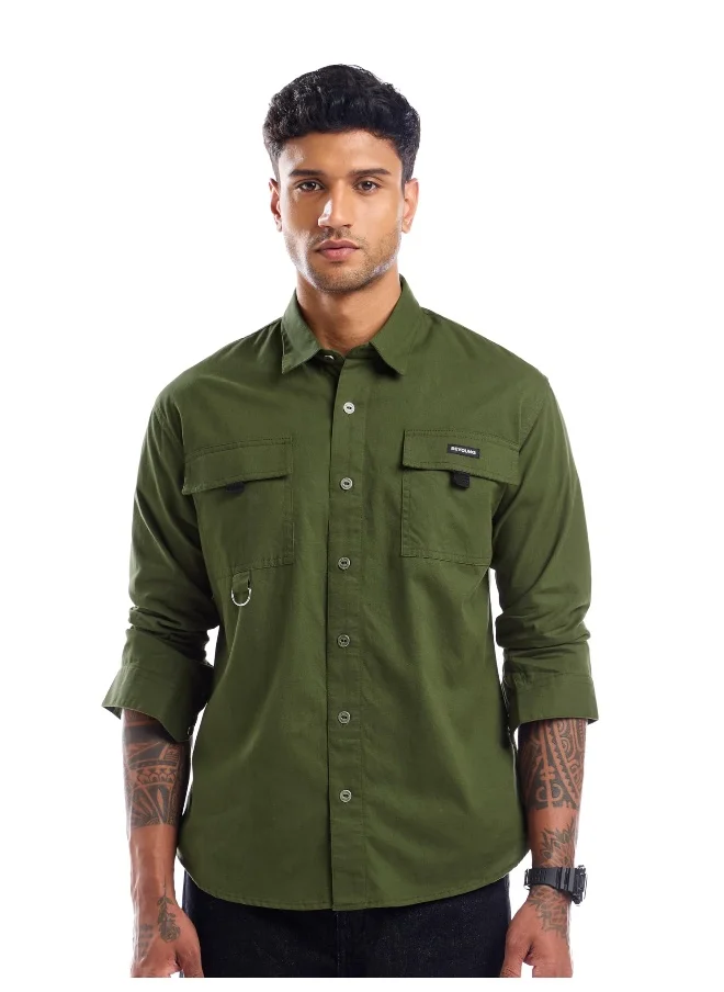 بيونغ Cedar Green Cargo Shirt for Men