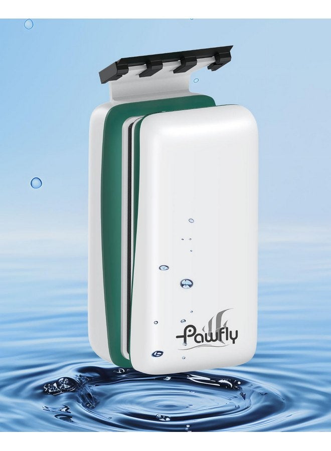 باوفلي منظف حوض السمك المغناطيسي القوي من Pawfly، منظف زجاج حوض السمك مع مكشطتين قابلتين للفصل، أداة تنظيف فرك عائمة لحوض السمك الزجاجي بسمك 1/4 بوصة، مكشطة الطحالب المغناطيسية - Image 1