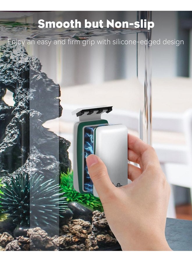 باوفلي منظف حوض السمك المغناطيسي القوي من Pawfly، منظف زجاج حوض السمك مع مكشطتين قابلتين للفصل، أداة تنظيف فرك عائمة لحوض السمك الزجاجي بسمك 1/4 بوصة، مكشطة الطحالب المغناطيسية - Image 4