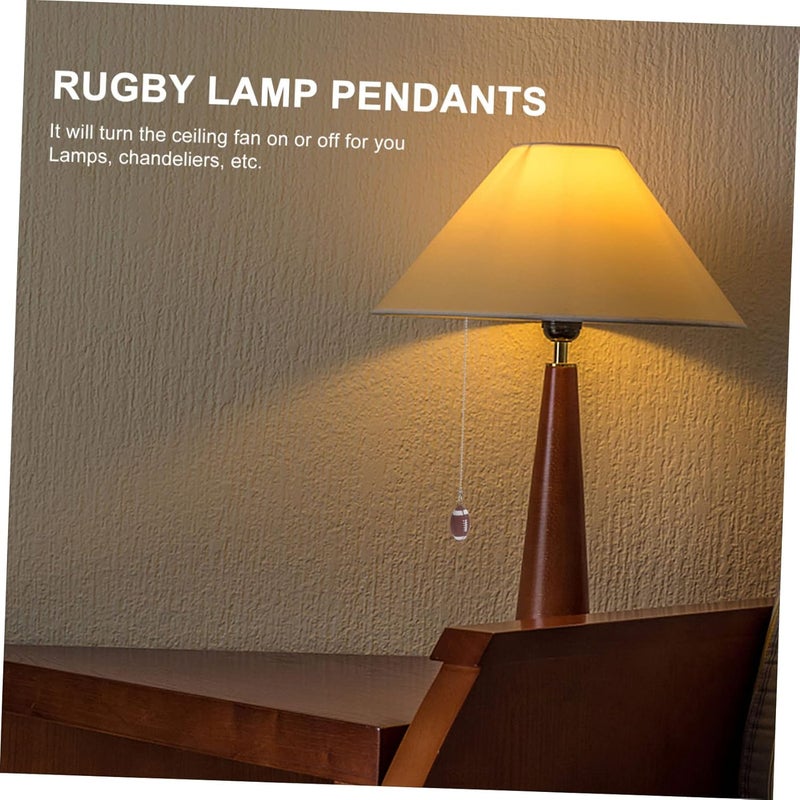 NUOBESTY 2pcs Rugby Pendant Fan Pull Chain Decorative Ceiling Light Pulls for Home Decor Elegant Chandelier Accessories for Projects and Wedding Displays - Image 5