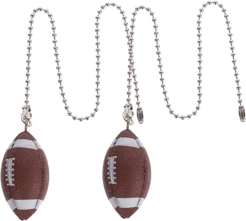 NUOBESTY 2pcs Rugby Pendant Fan Pull Chain Decorative Ceiling Light Pulls for Home Decor Elegant Chandelier Accessories for Projects and Wedding Displays - Image 1