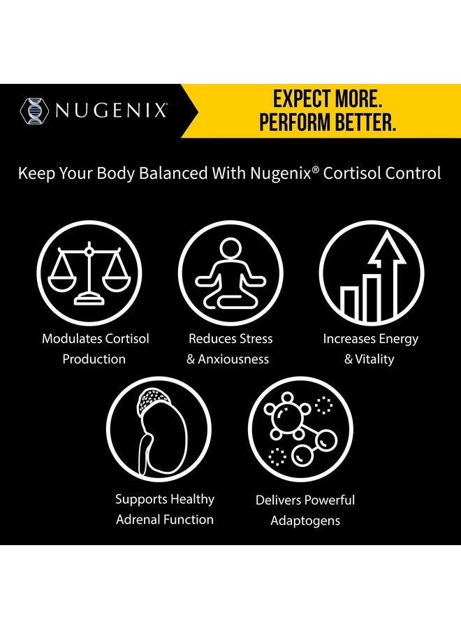 Nugenix مكمل التحكم في الكورتيزول وإدارة الكورتيزول ودعم الغدة الكظرية للرجال 60 كبسولة - Image 5